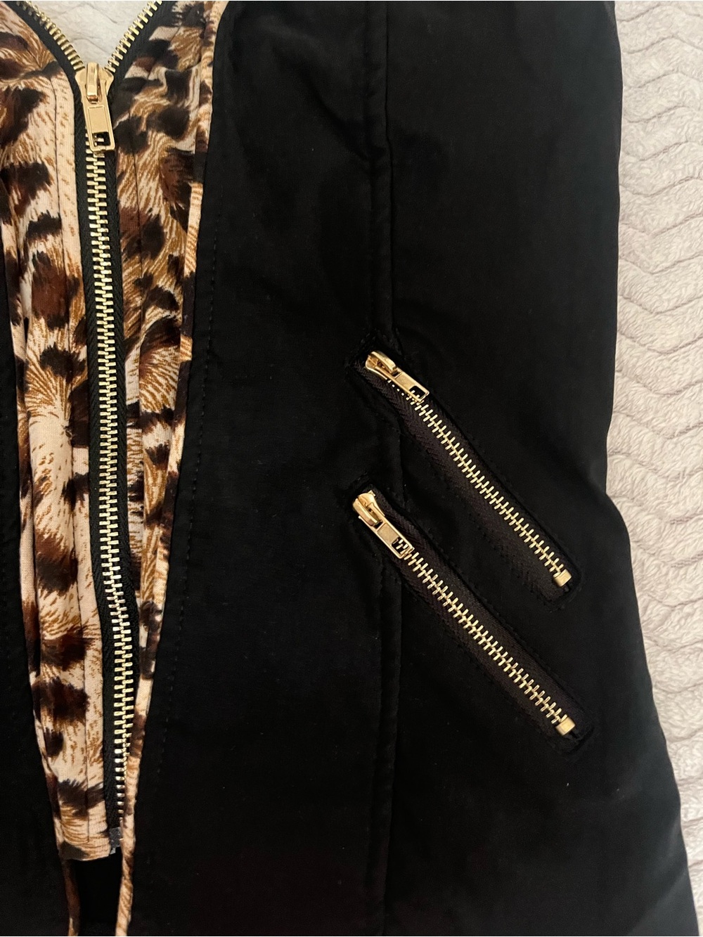 Thrifted Cheetah Going Out Top with Gold Detailing - Picture 2 of 4